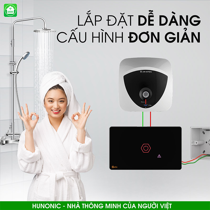 Công Tắc Chống Giật Wifi Hunonic Datic Màu Trắng
